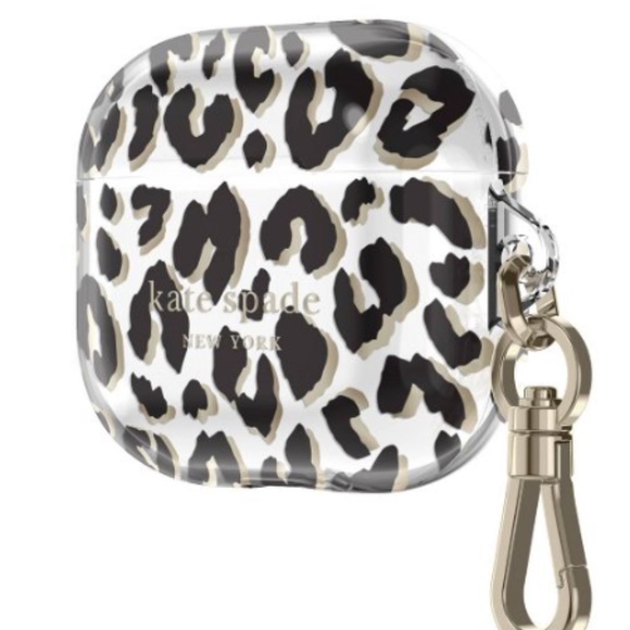 Saint Laurent - Leopard Heart Leather Airpods Case